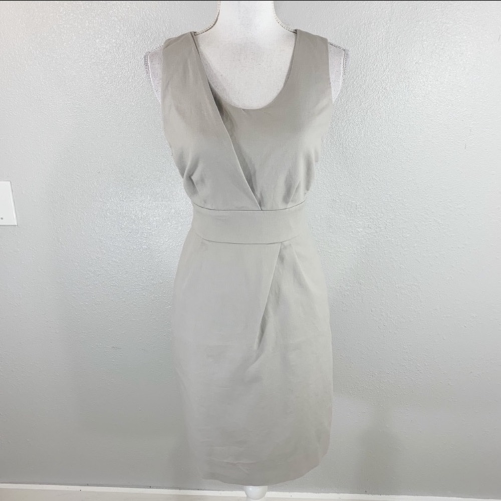 J. Crew Beige Boardroom Fine Cotton Sheath Dress 4